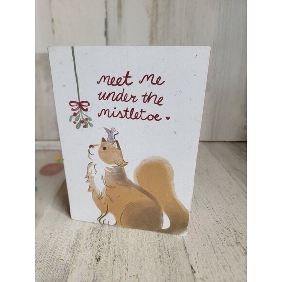 Meet me under mistletoe picture box Xmas tree window cleaning set unique - Picture 6 of 7